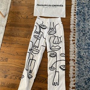 Maison les Enerves “Pants Siam” in corduroy and cotton - Ink